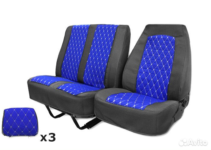 Чехлы сидений для а/м Газель Next 3-х мест, а/м Га