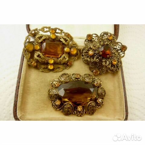 Брошь винтажная Чехословакия