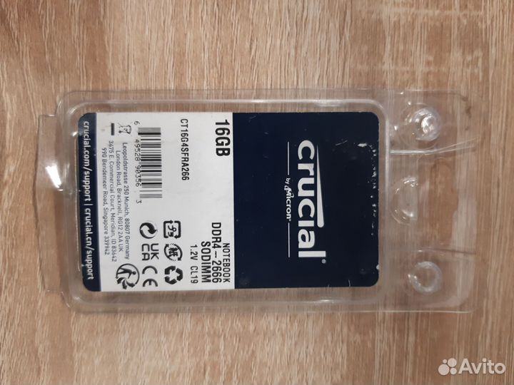 Оперативная память ddr4 16gb 2666 so dimm