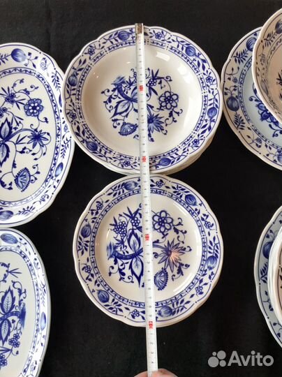 Синий лук обеденный сервиз на 6 персон Kahla