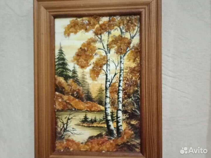 Картины с янтарной крошкой