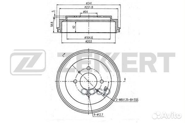 Барабан торм. зад. Mitsubishi Carisma 95- Colt
