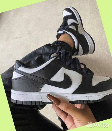 Kpоссовки Nike Dunk Lоw GS Вlасk Whitе чeрный 17