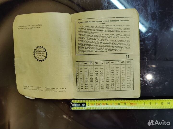 Таблицы умножения Москва 1926г