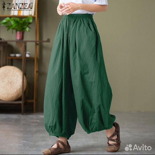 Летние широкие брюки хлопок