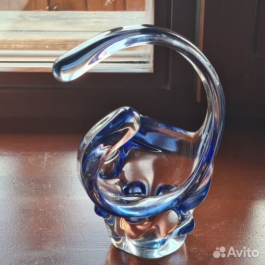 Конфетница цветная богемия стекло