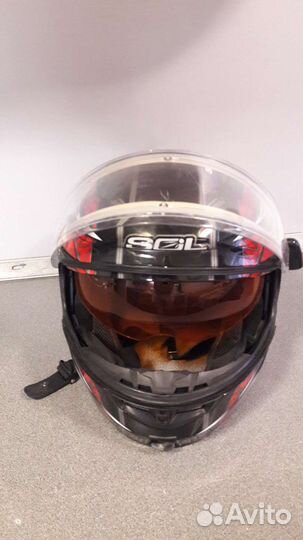 Снегоходный шлем sol sm-2 бу