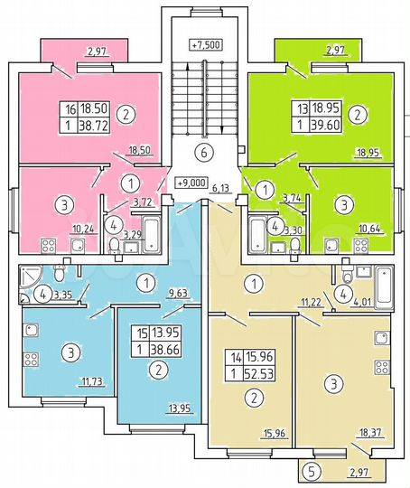 1-к. квартира, 38,7 м², 4/4 эт.