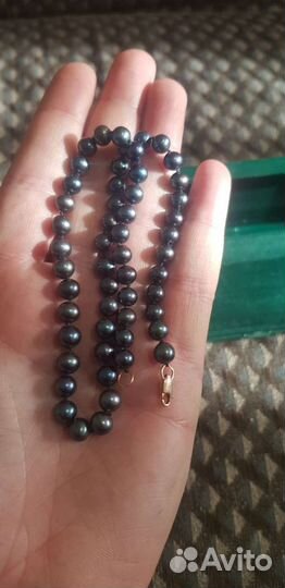 Черный жемчуг золото 585