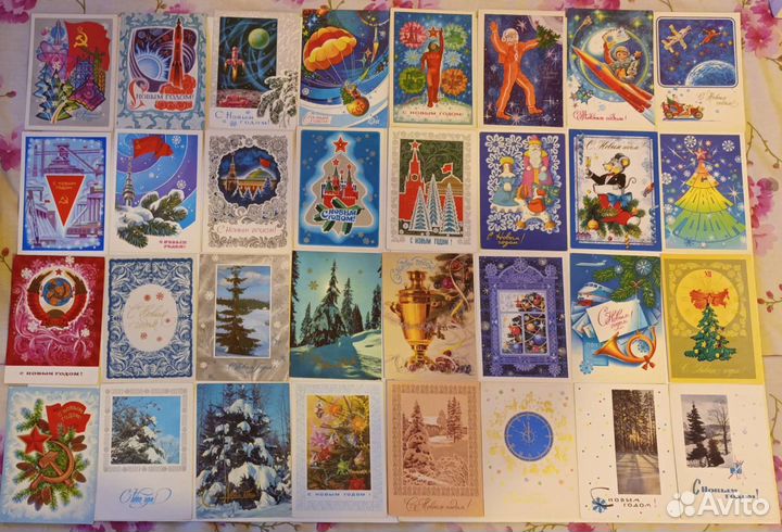 Открытки советские СССР Новый год 2