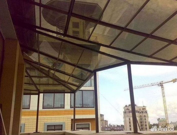 Монолитный поликарбонат прозрачный и бронза