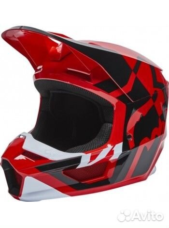 Мотошлем Fox V1 Lux Helmet, Черно-красный S