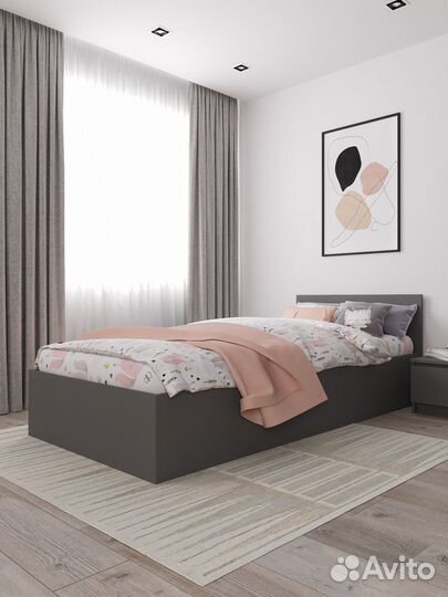 Кровать Мори крм 900.1 Графит