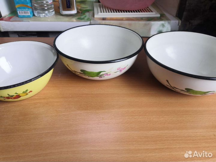 Дуршлаг алюминиевый, миска эмаль СССР