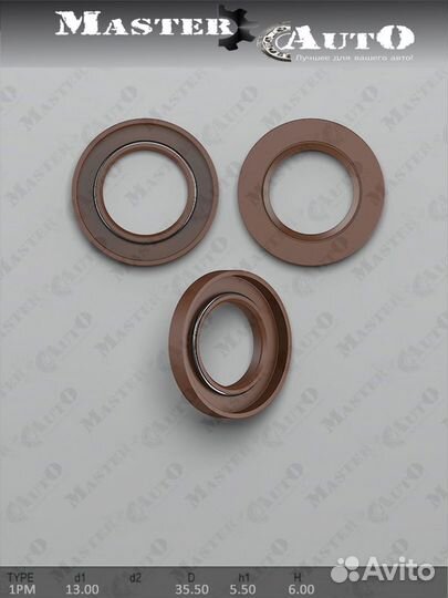 Сальник 15,00/35,50*5,50/6,00 тип 1pм