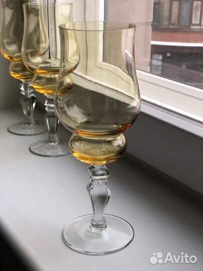 Фужеры,бокалы Владимир, цветное стекло СССР