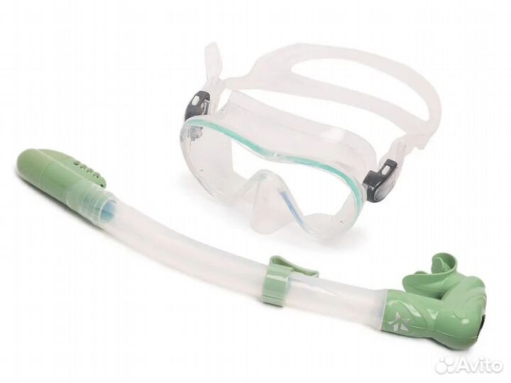 Комплект маска и трубка Агидель Clear Light Green