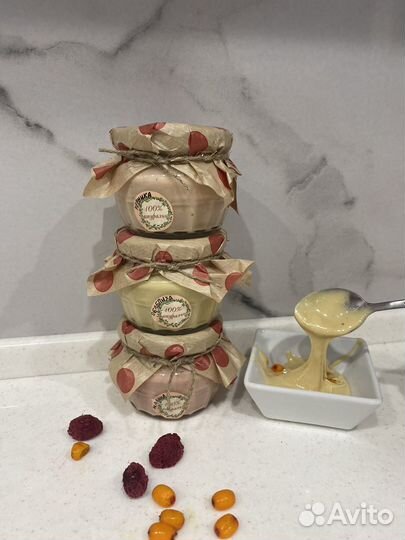 Крем мёд (малина, облепиха, клубника,черника), мед