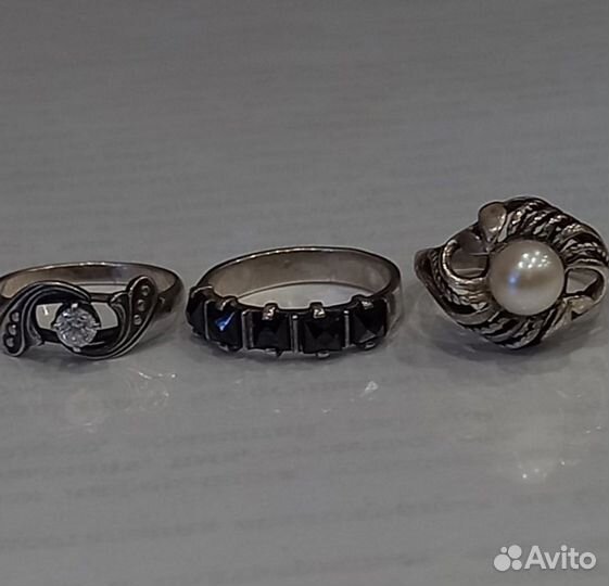 Кольца серебро винтаж, р17