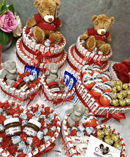 Сладкий шоколадный подарок набор букет из конфет