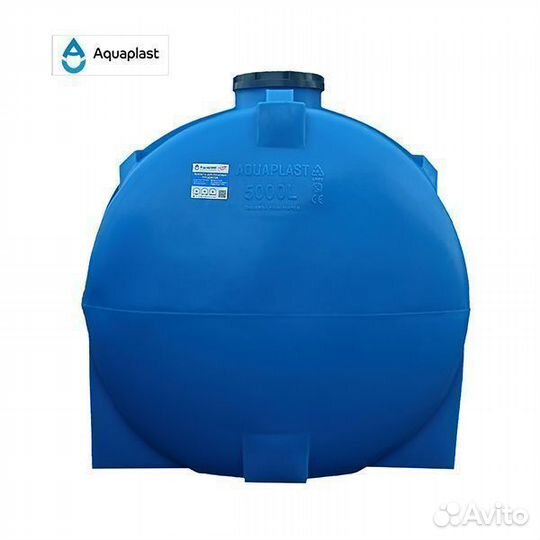 Бочка пластиковая 5000 л для жидкостей (горизонтал