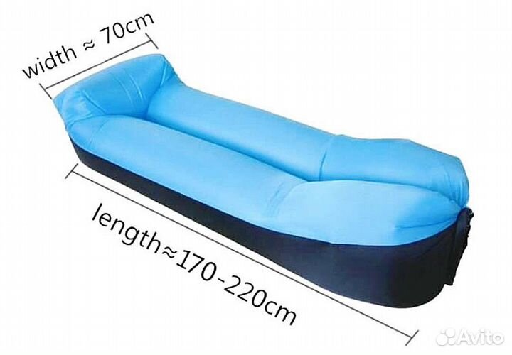 Надувной диван матрас ламзак биван VIP с подушкой