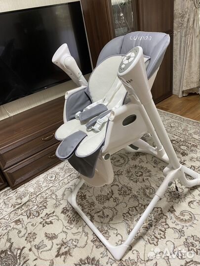 Стульчик для кормления и качеля 2в 1 luxMom