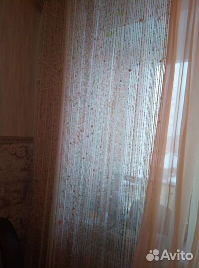 Штора. Нить из бисера и бусин, ручная работа