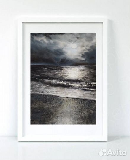 Картина акварель пейзаж