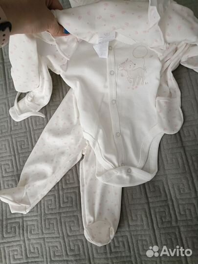 Боди, слип,ползунки,чепчик на девочку 62