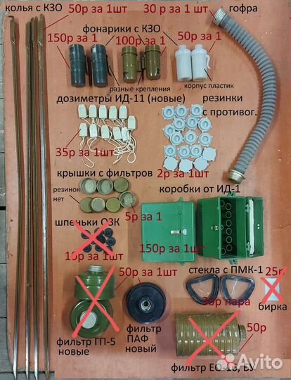 Противогазы, сумки, дозиметры, озк