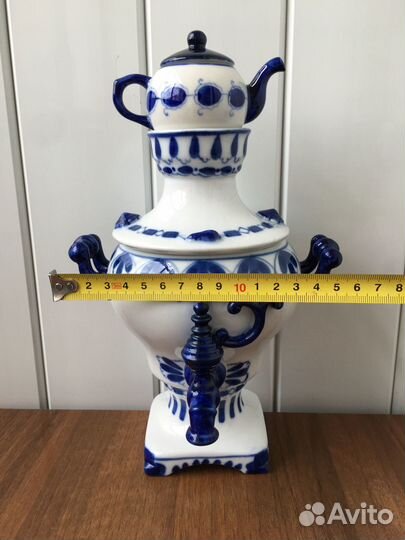 Декоративный самовар Гжель