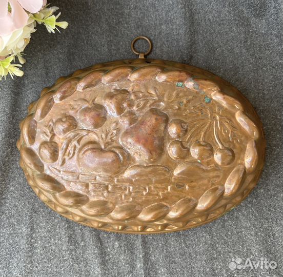 Медная форма для выпечки, декоративная