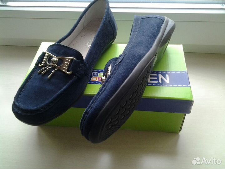 Туфли женские натур кожа-велюр Zenden