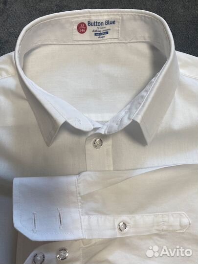 Рубашка доя мальчика Button blue 146