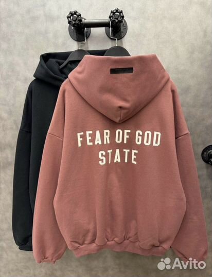 Тёплые Зип худи essentials fear of god