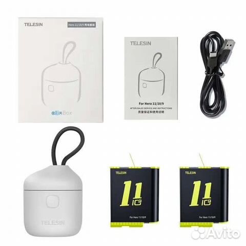 Зарядное устройство + 2 аккумулятора gopro 11