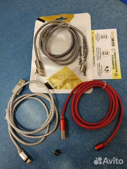 Магнитный кабель micro usb, c type