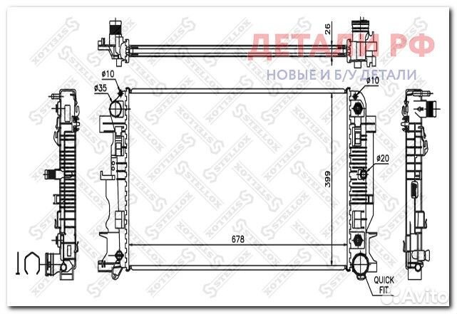 Радиатор системы охлаждения АКПП\ MB Sprinter 906 2.2CDi 06 stellox