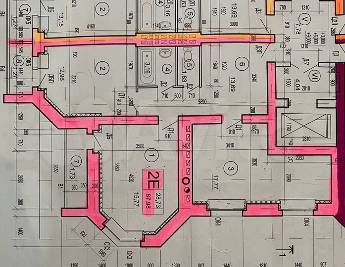 2-к. квартира, 67 м², 2/7 эт.