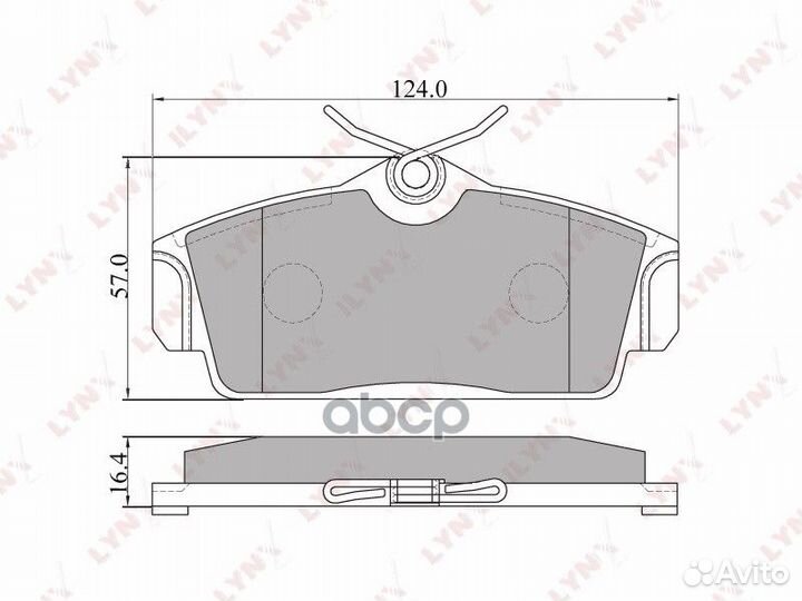 Колодки тормозные дисковые перед BD5713 LYN