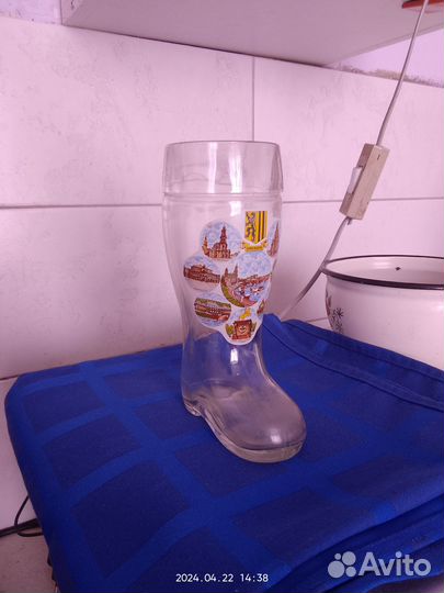 Пивной бокал Сапожок, куплен в Дрездене