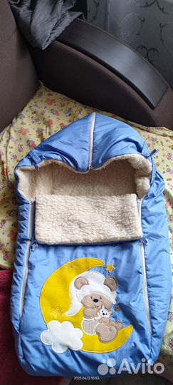 Меховой конверт в коляску овчина