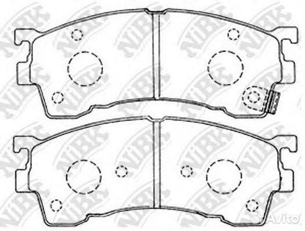 Колодки тормозные дисковые перед - nibk
