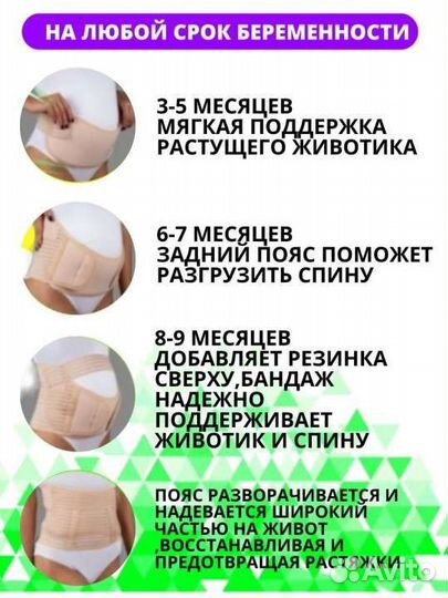 Бандаж корсет для беременных Beoma 4в1 размер М