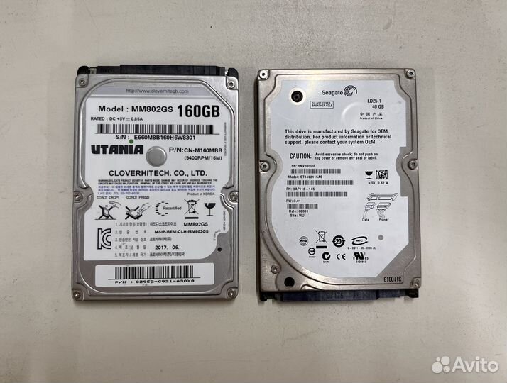 Жесткие диски ssd/hdd