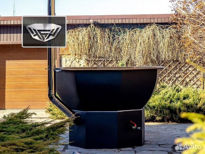 Банный чан на дровах из нержавейки