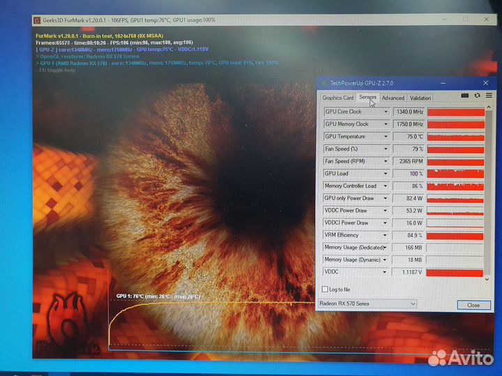 Видеокарта AMD Radeon RX 570 Red Dragon 8GB