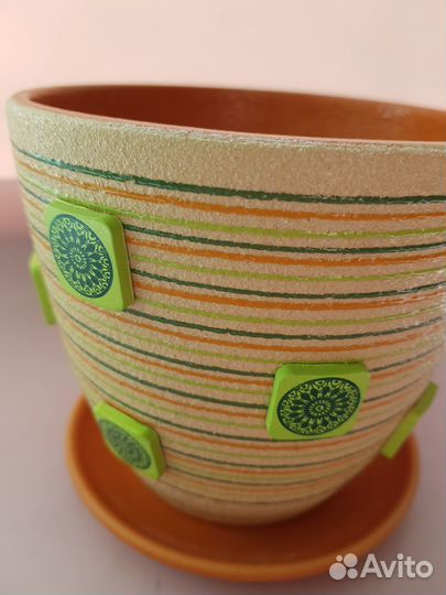 Керамический горшок для цветов кашпо