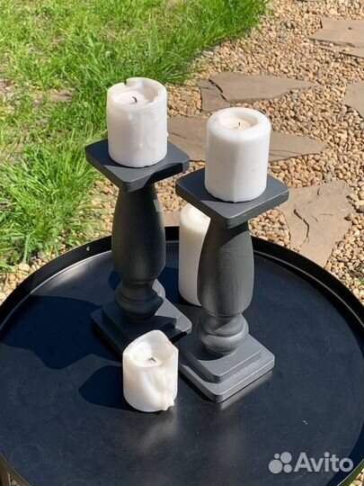 Деревянные подсвечники